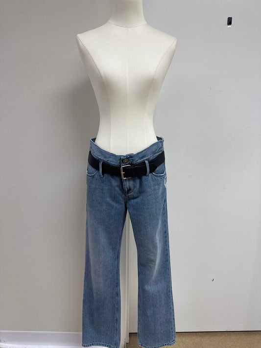 RtA Wide Leg Belted Jean