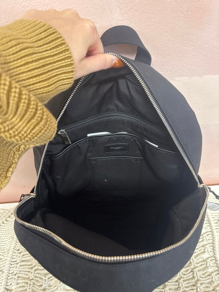 Saint Laurent Black Canbas Nuxx Backpack