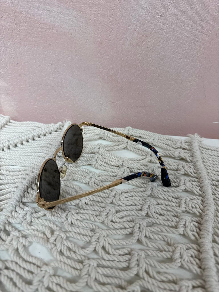 Fendi Blue Frame Round Sunglasses