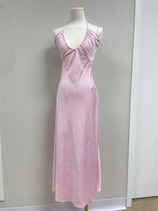 A.L.C. Pink Satin Maxi Dress NWT