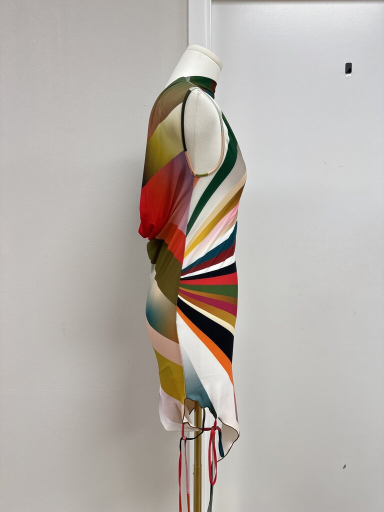 Siedres Rainbow Cowl Neck Dress NWT