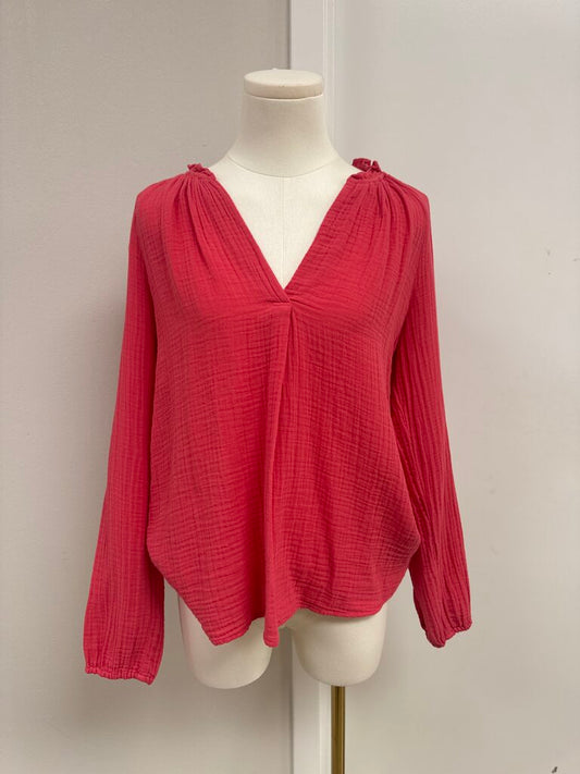 Xirena Rose Gauze Top