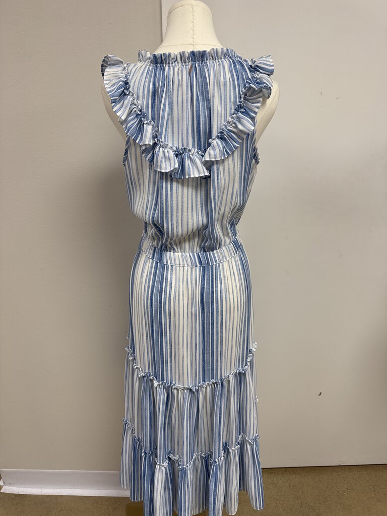 Misa Blue Striped Sundress