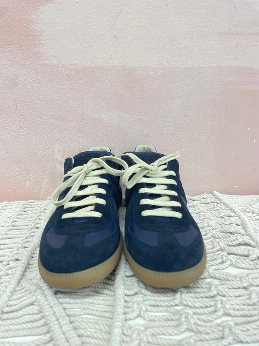 Maison Margiele Navy Suede Sneaker