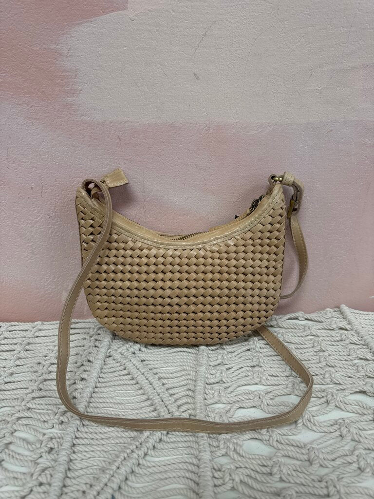 Bembien Tan Woven Shoulder Bag