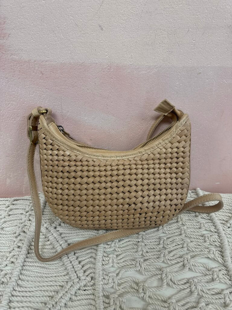 Bembien Tan Woven Shoulder Bag