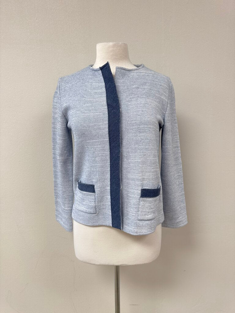 Amina Rubinacci Blue Knit Jacket