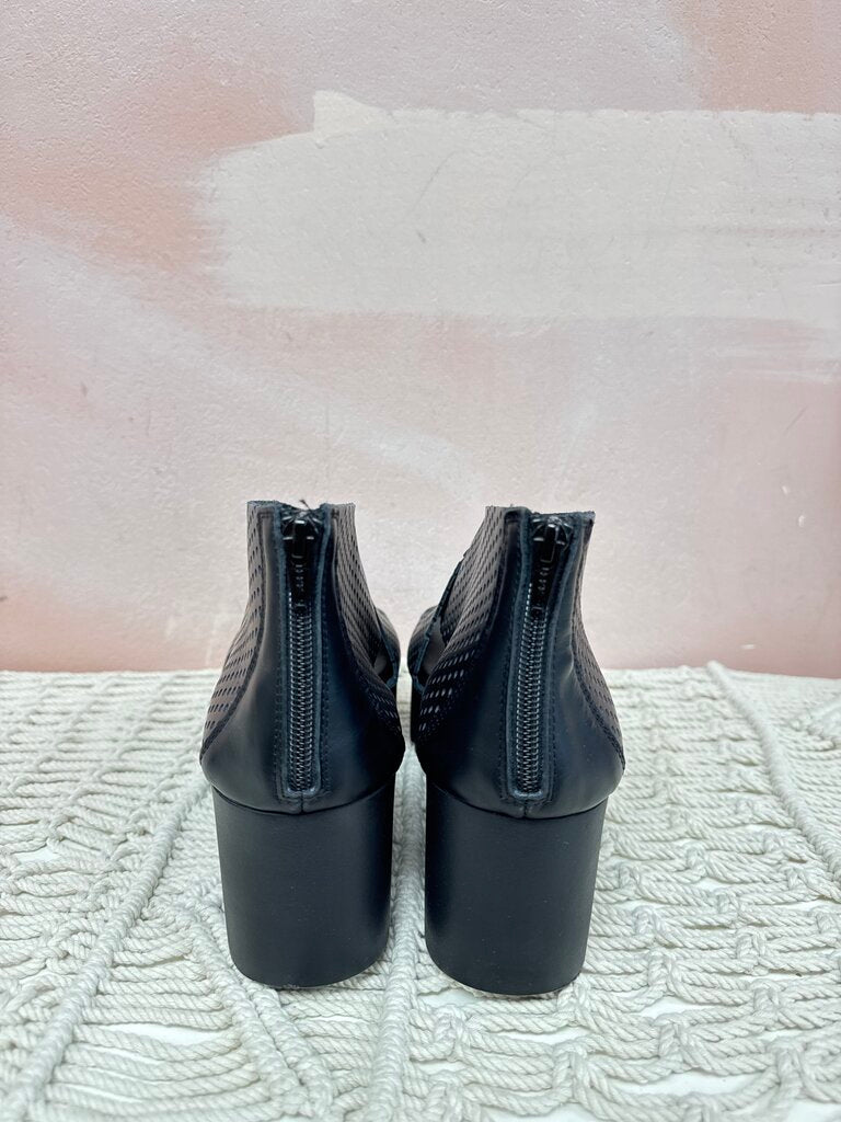 Ethem Black Perforated Wedge NWT