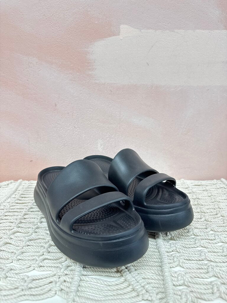 rag & bone Black Rubber Platform Slide