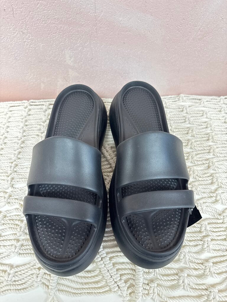 rag & bone Black Rubber Platform Slide