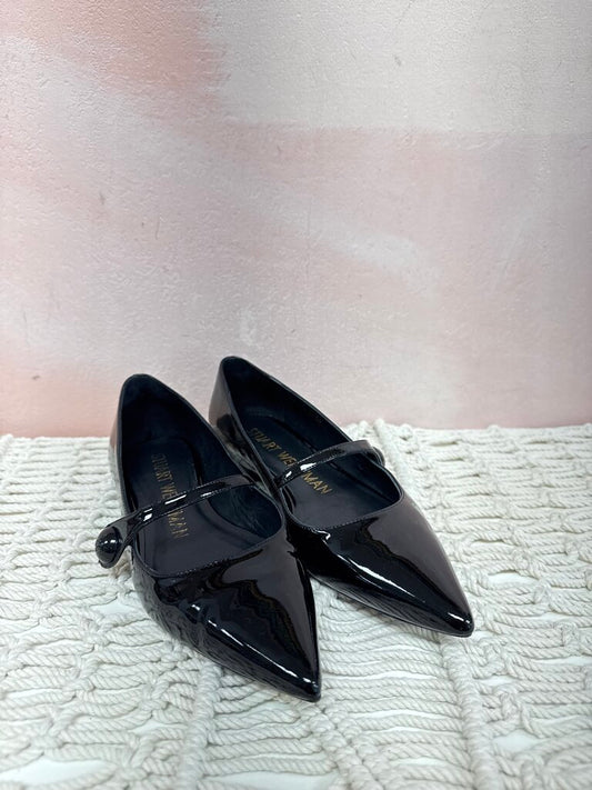 Stuart Weitzman Black Patent Mary Jane Flat