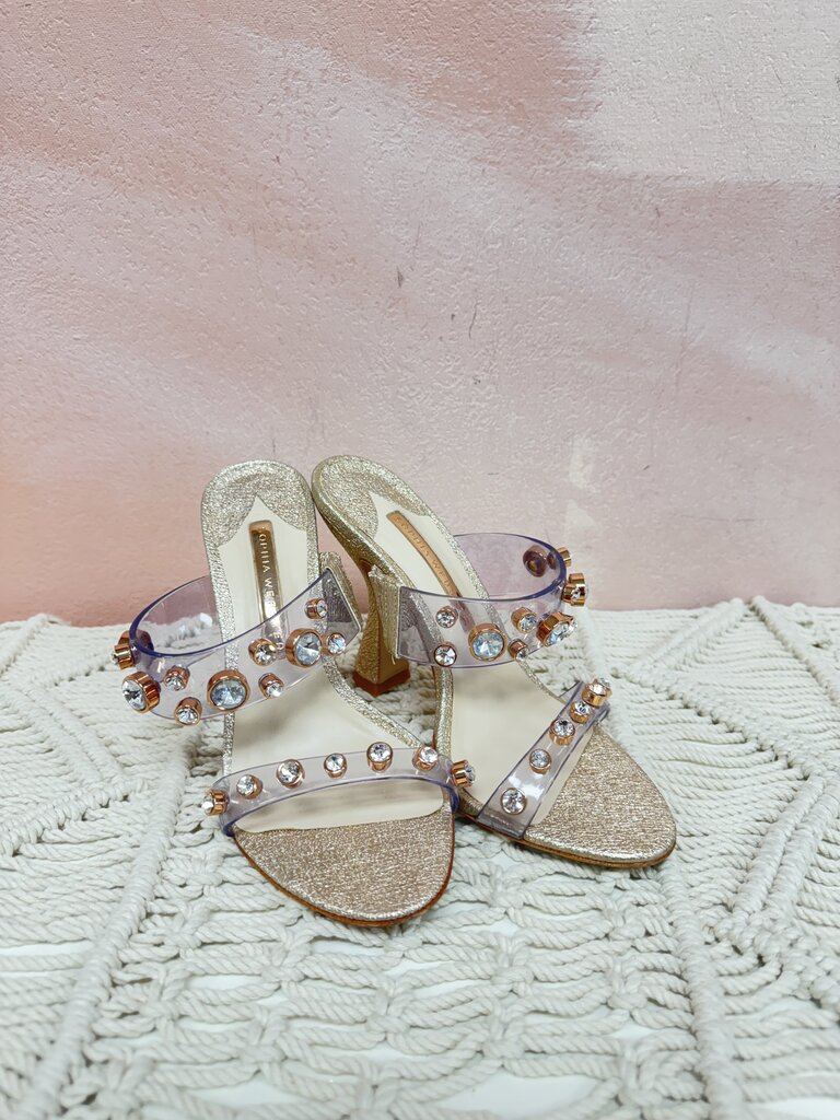 Sophia Webster Lucite and Crystal Heel
