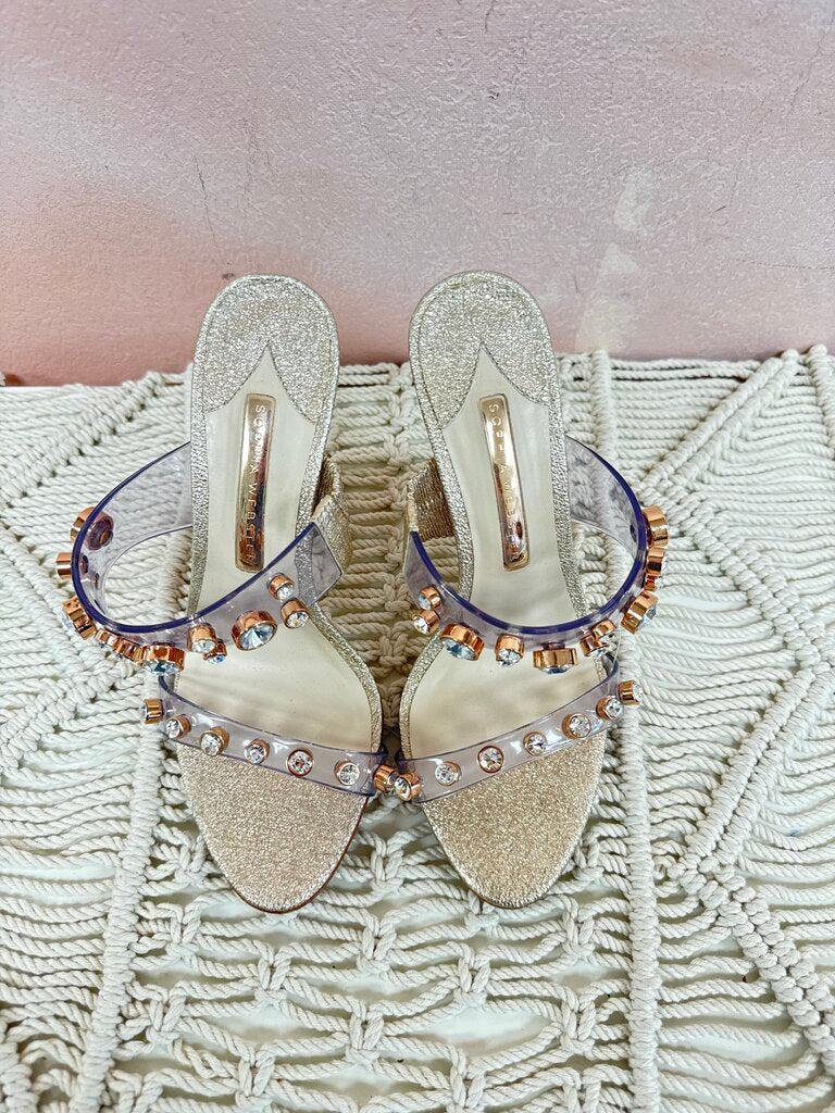 Sophia Webster Lucite and Crystal Heel