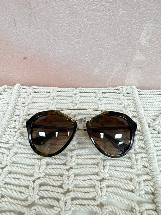 Prada Tortoise Aviator Sunglasses