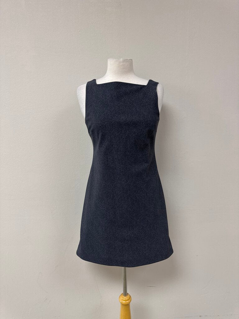 Theory Grey Herringbone Dress
