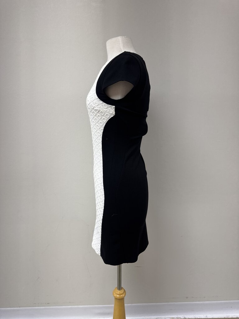 DVF Black and White Eyelet Dress NWT