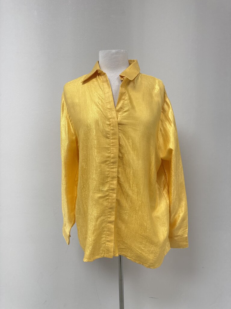 Savannah Morrow Yellow Button Up NWT