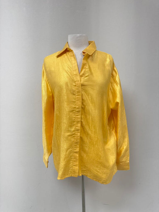 Savannah Morrow Yellow Button Up NWT