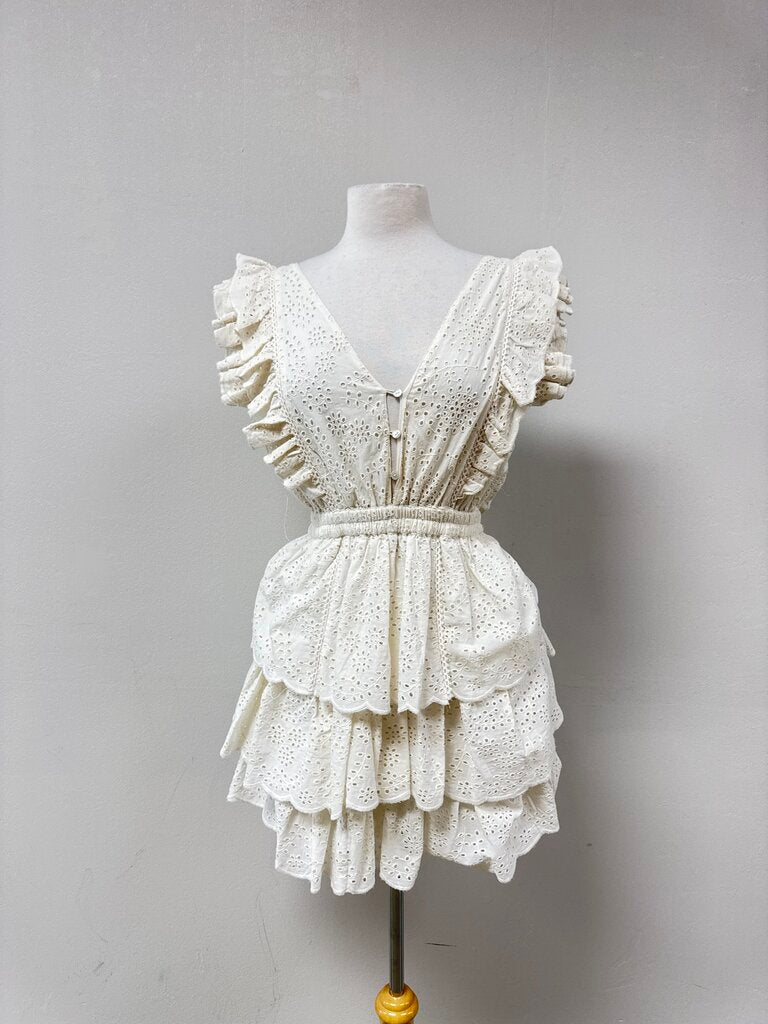 Love the Label Ecru Eyelet Dress NWT