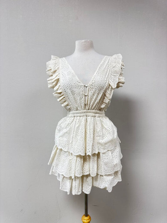 Love the Label Ecru Eyelet Dress NWT