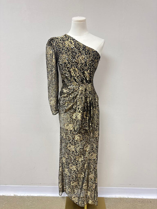 Camila Coelho Gold Lace Cocktail Dress