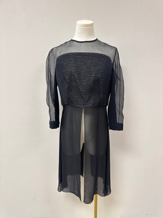 Stogova Black Overlay Top