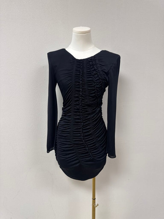 Pucci Black Ruched Jersey Dress