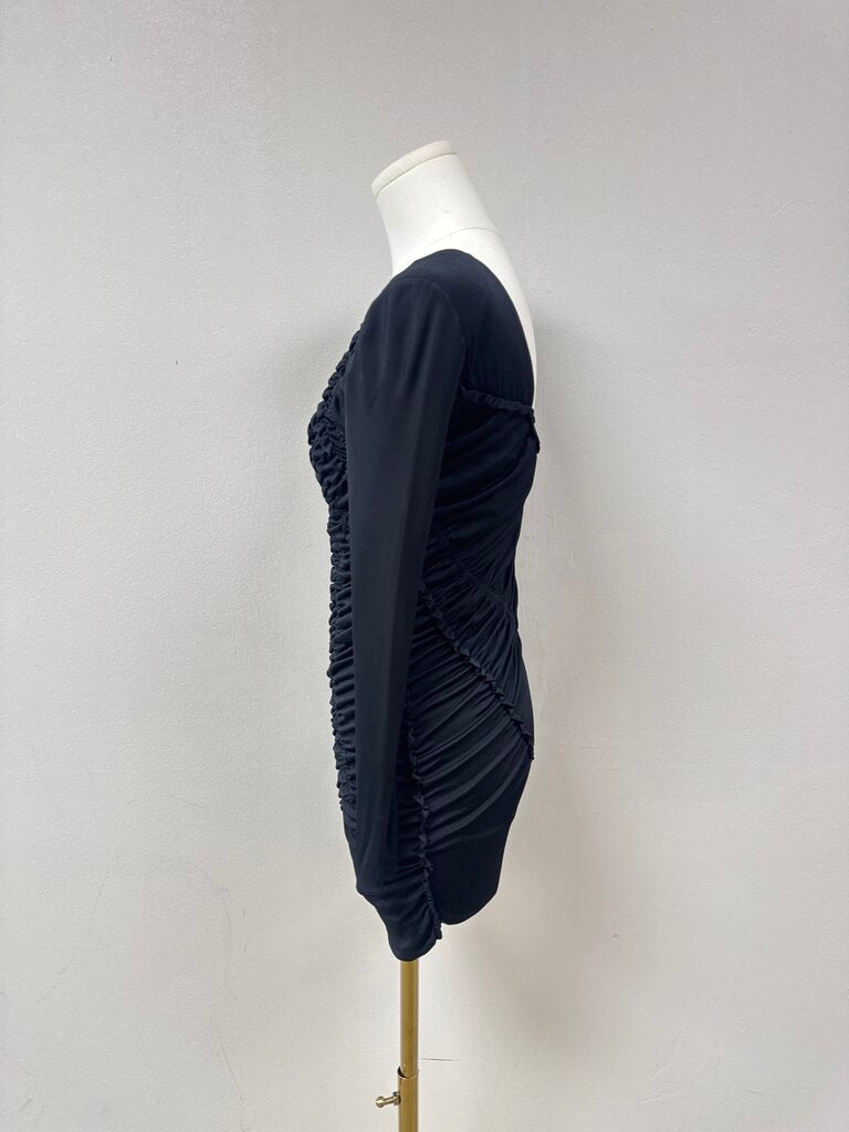 Pucci Black Ruched Jersey Dress