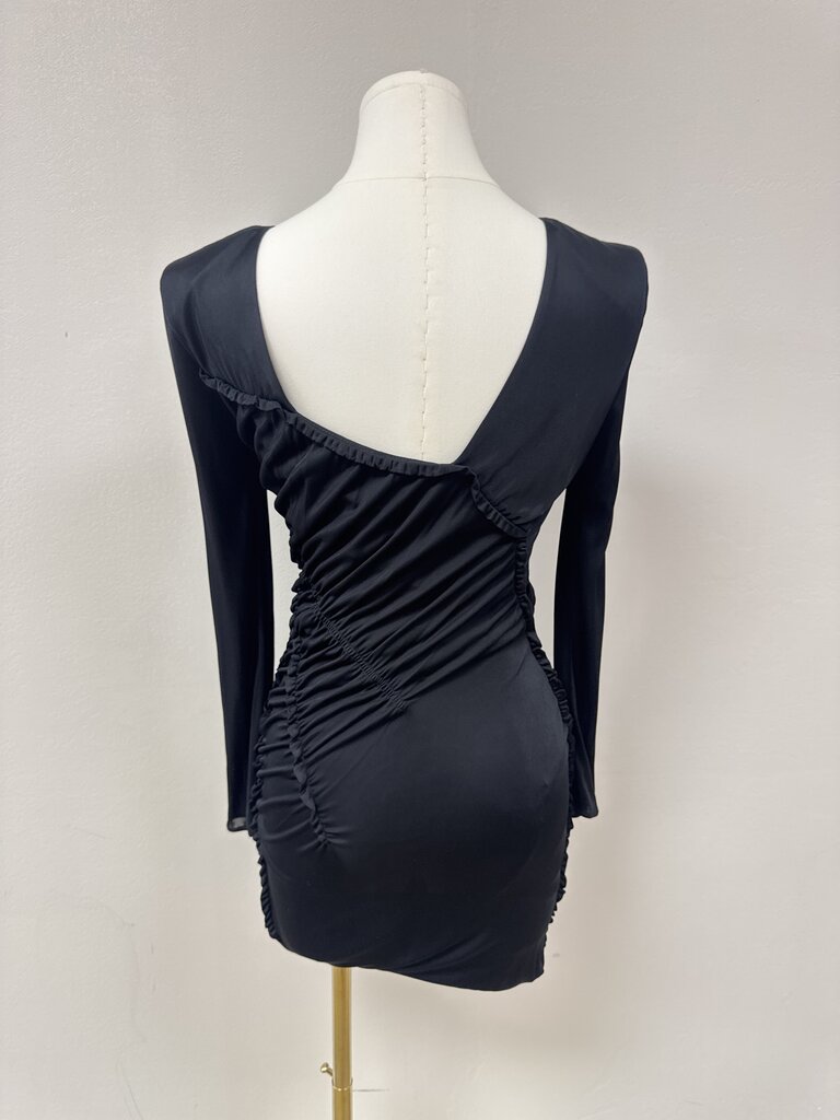 Pucci Black Ruched Jersey Dress