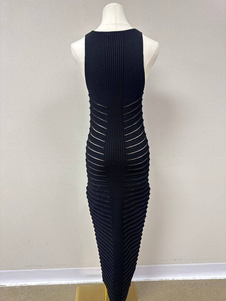 Balmain Black Knit Bodycon Dress