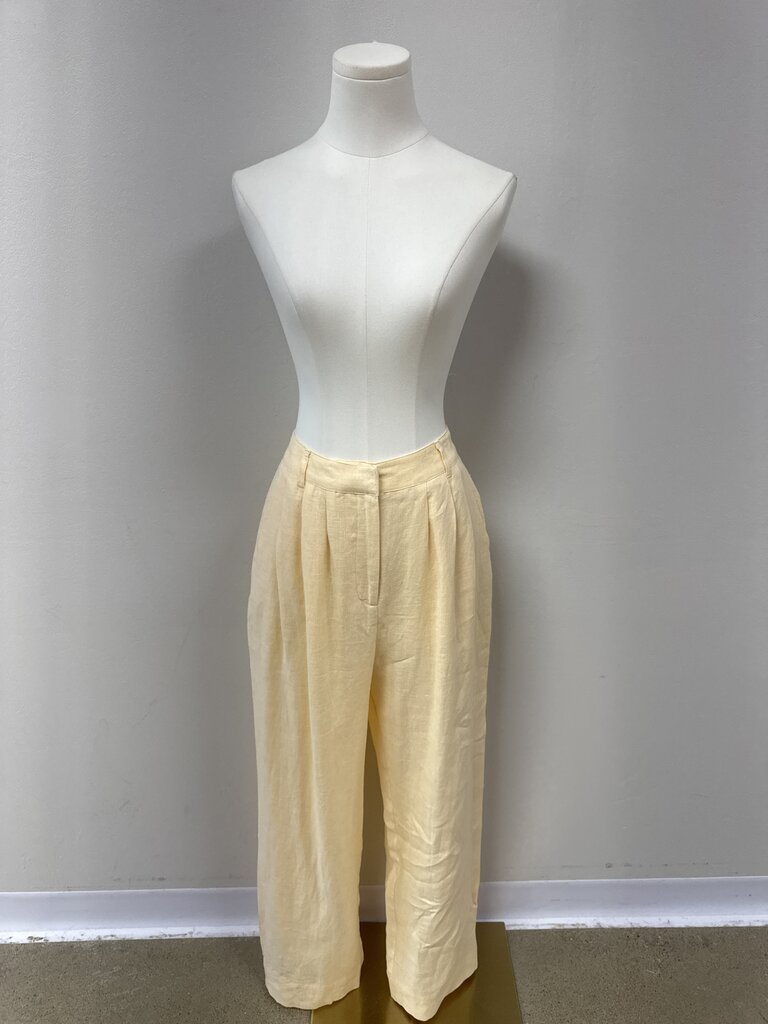 Posse Butter Yellow Linen Trouser