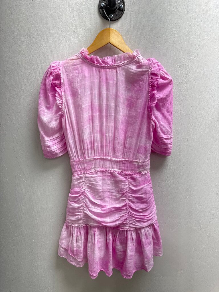 LoveShackFancy V-Neck Tie Dye Dress