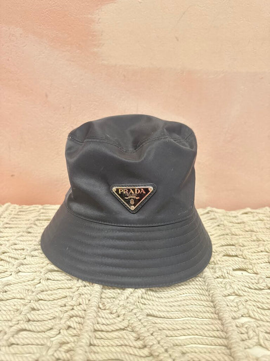 Prada Nylon Logo Bucket Hat