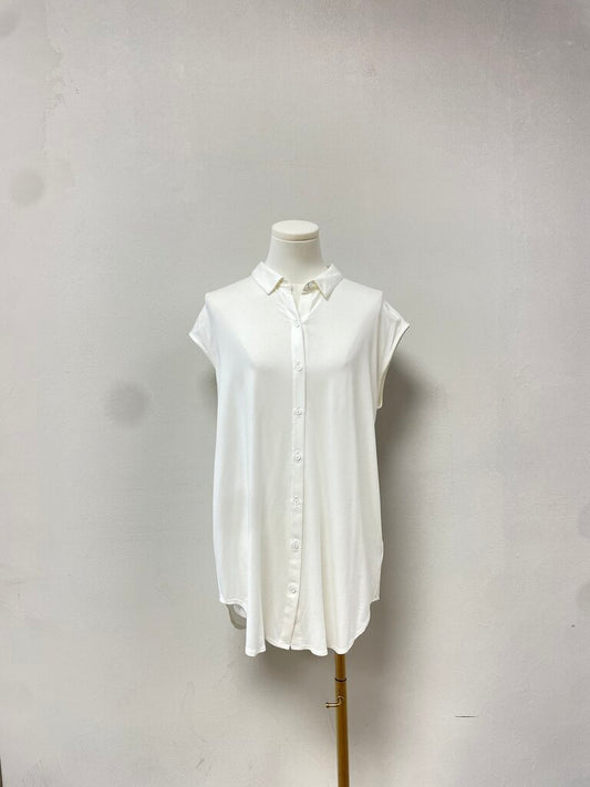 Eileen Fisher Short Sleeve Button Up NWT