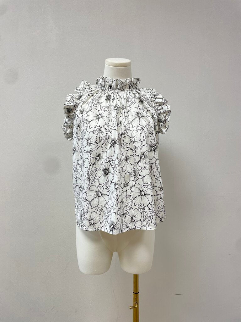 Christy Lynn Floral Ruffle Top