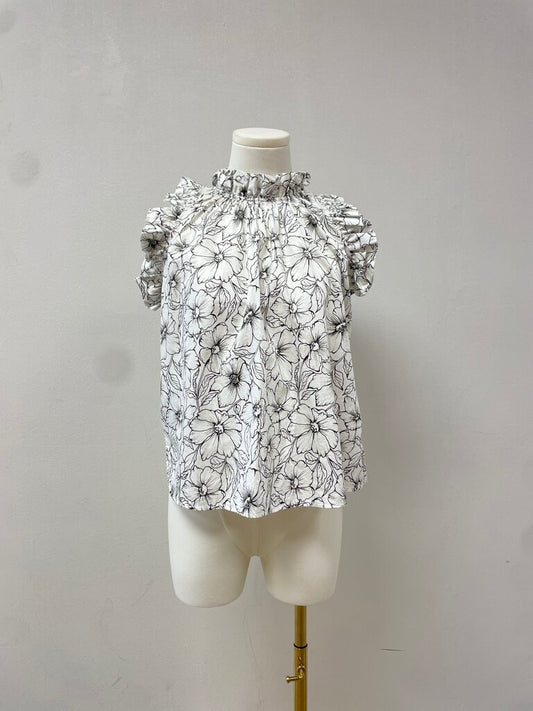 Christy Lynn Floral Ruffle Top