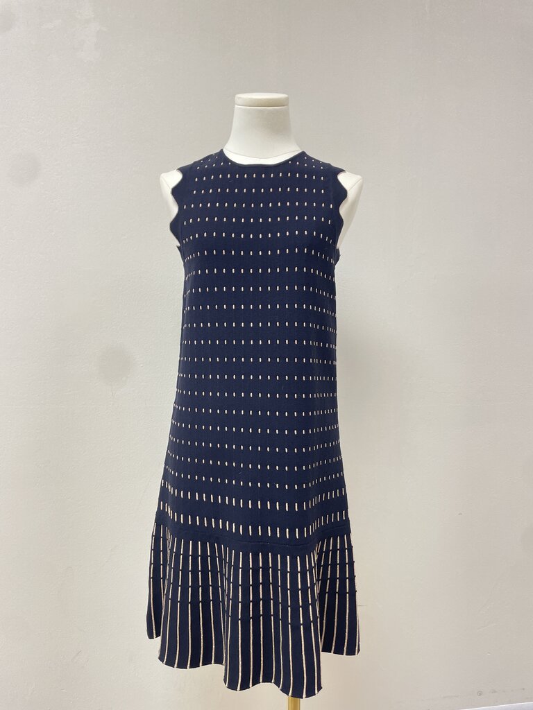 Ted Baker Ribbed Polka Dot Sleeveless Dress