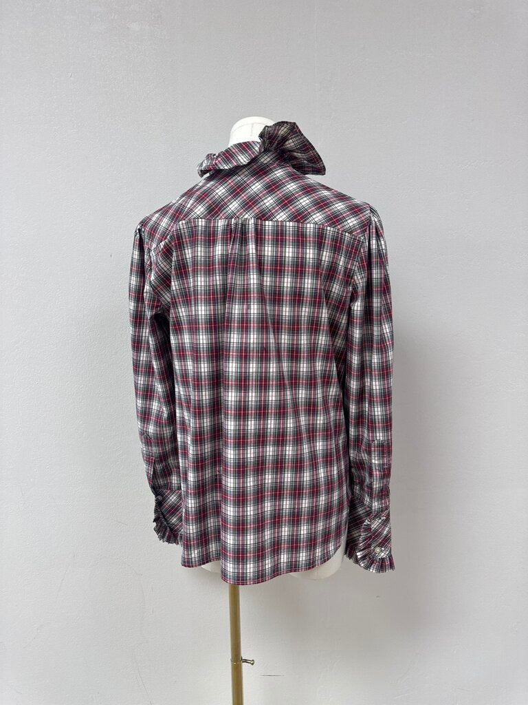 Cara Cara Plaid Ruffle Blouse