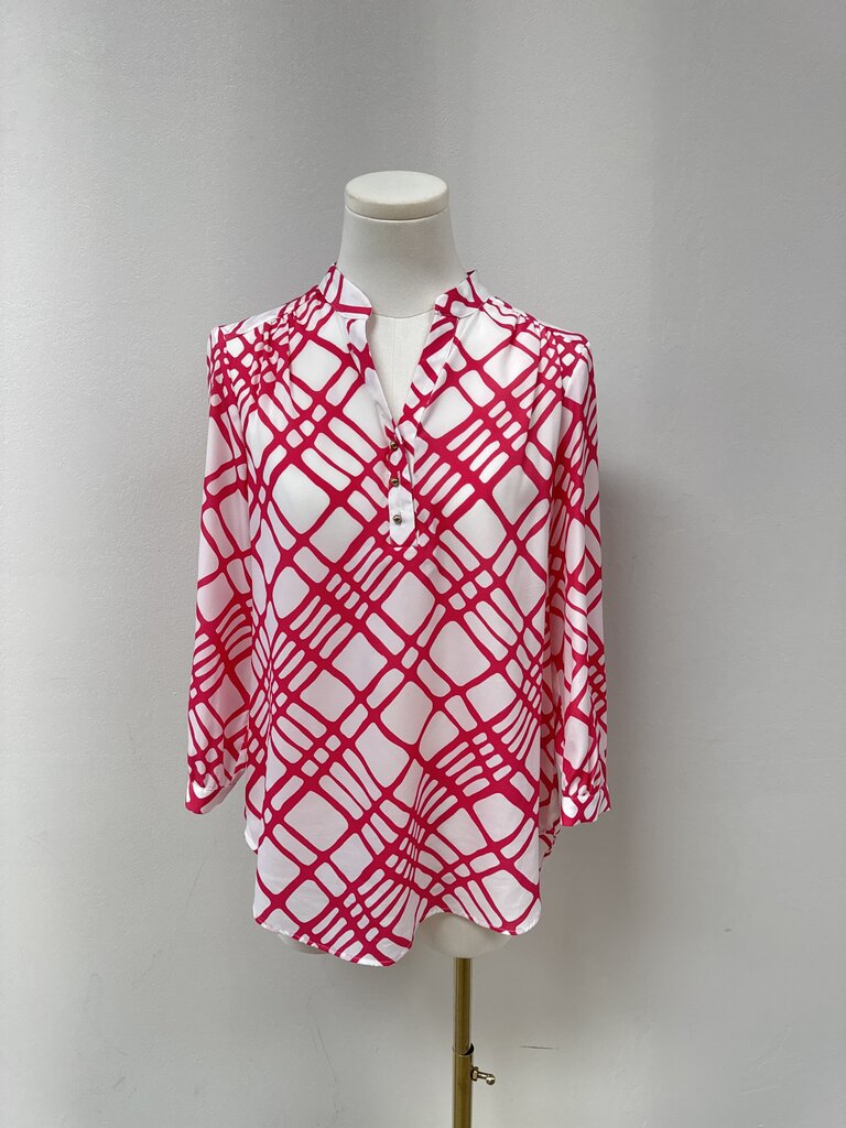 Elizabeth McKay Geometric Print Blouse