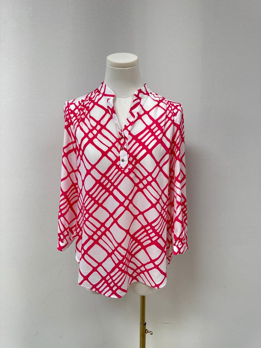 Elizabeth McKay Geometric Print Blouse