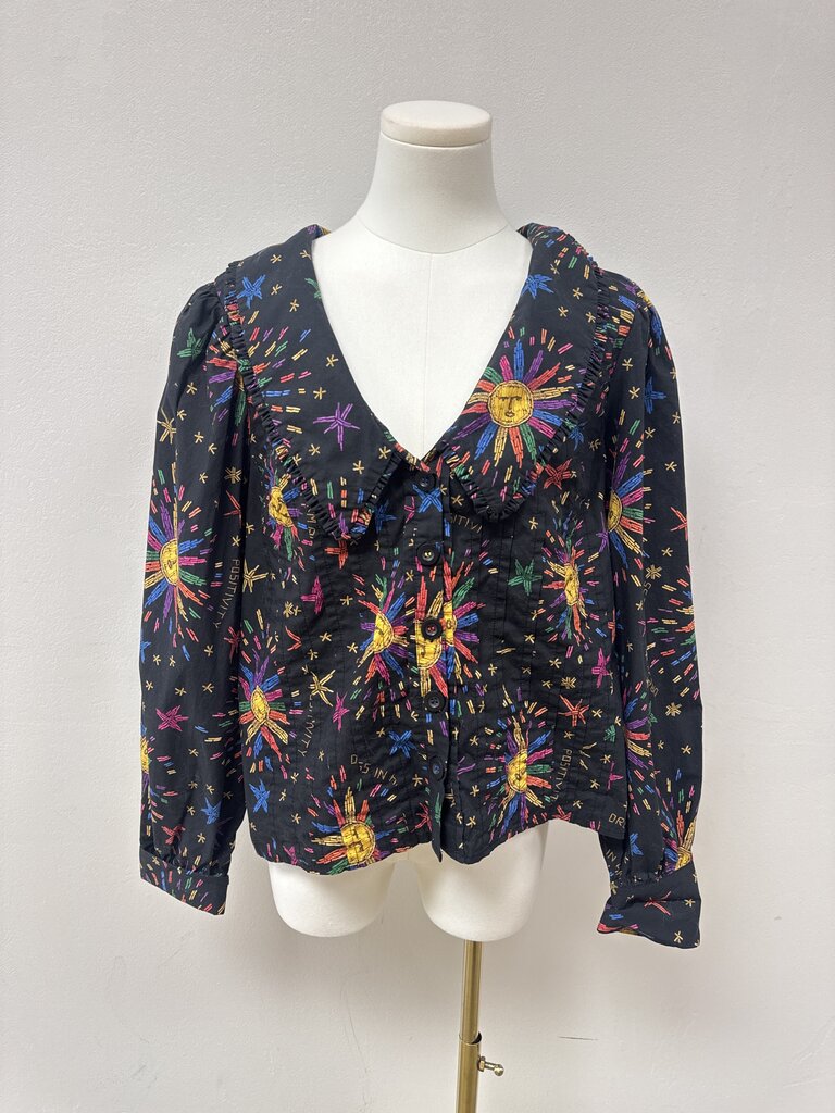 Farm Rio Sunshine Bead Print Blouse