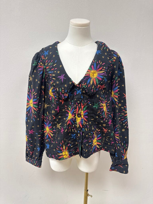 Farm Rio Sunshine Bead Print Blouse