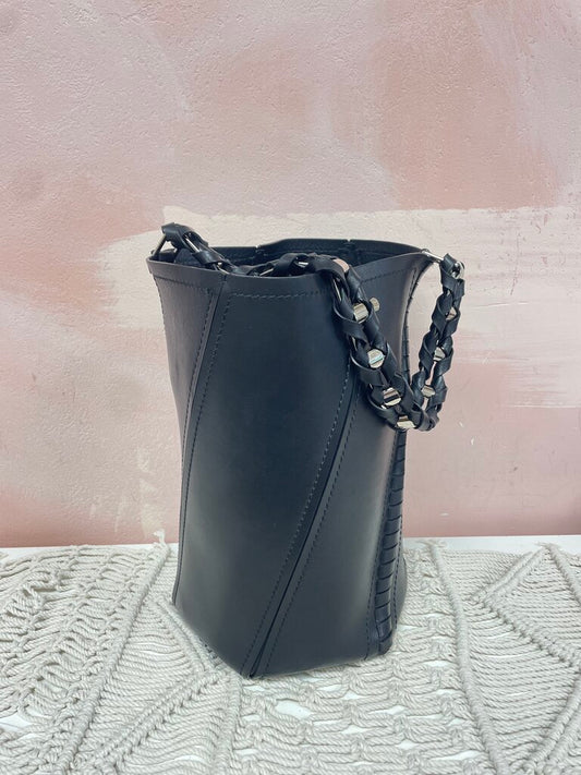 Proenza Schouler Black Hex Factor Bucket Bag
