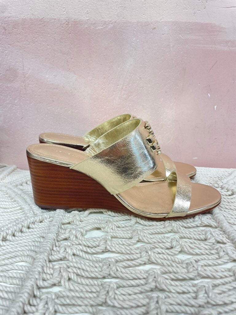 Tory Burch Gold Wedge Sandal NWT