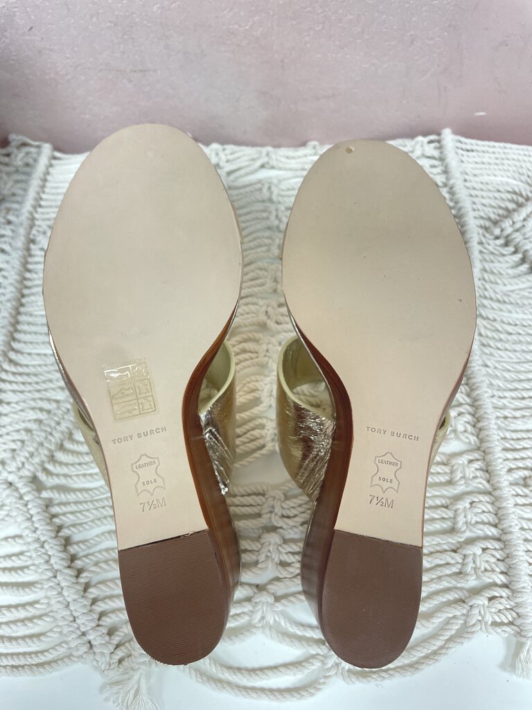 Tory Burch Gold Wedge Sandal NWT