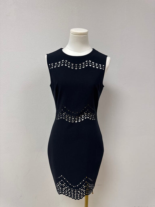 Elizabeth and James Black Laser Cut Dress