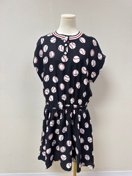 Love Moschino Black Basebal Print Dress