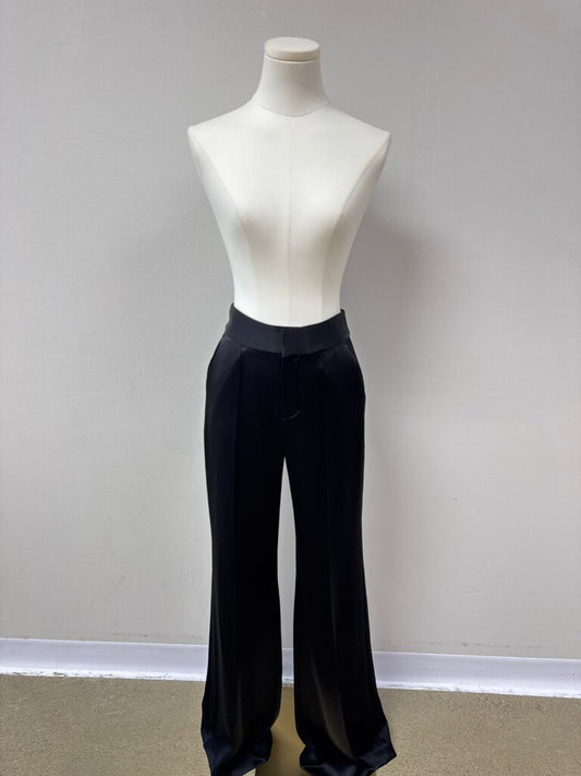 alice + olivia Black Satin Trouser NWT
