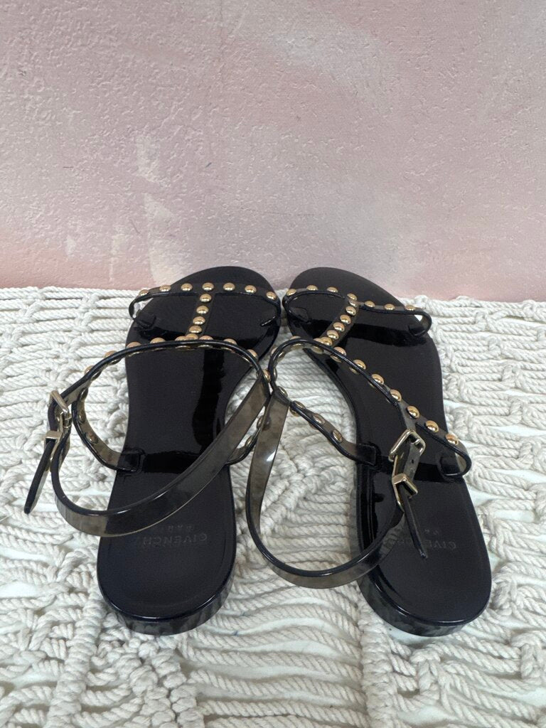 Givenchy Black Rubber Stud Sandal
