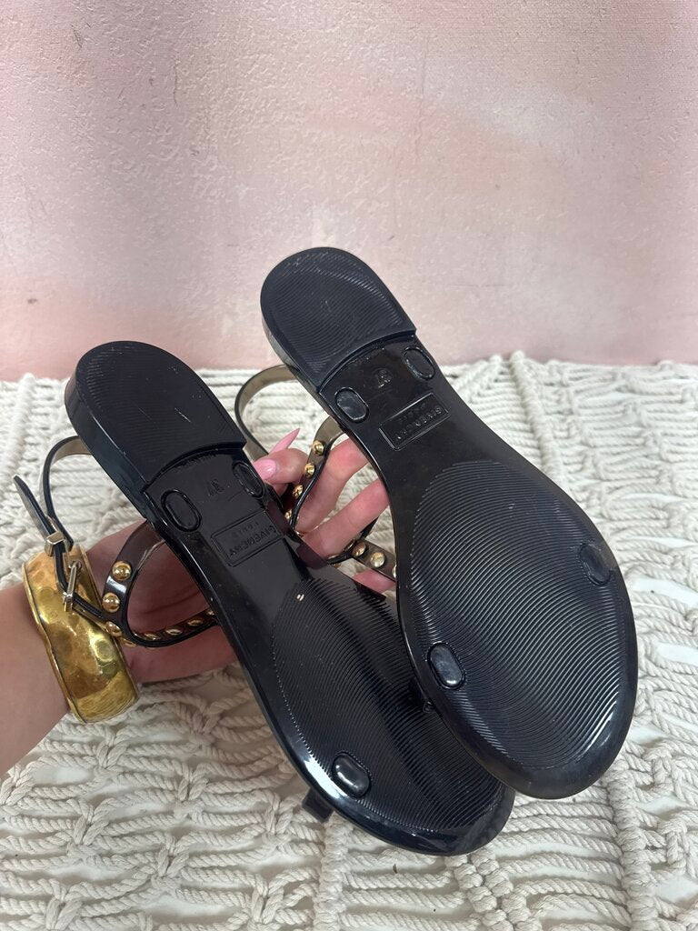 Givenchy Black Rubber Stud Sandal